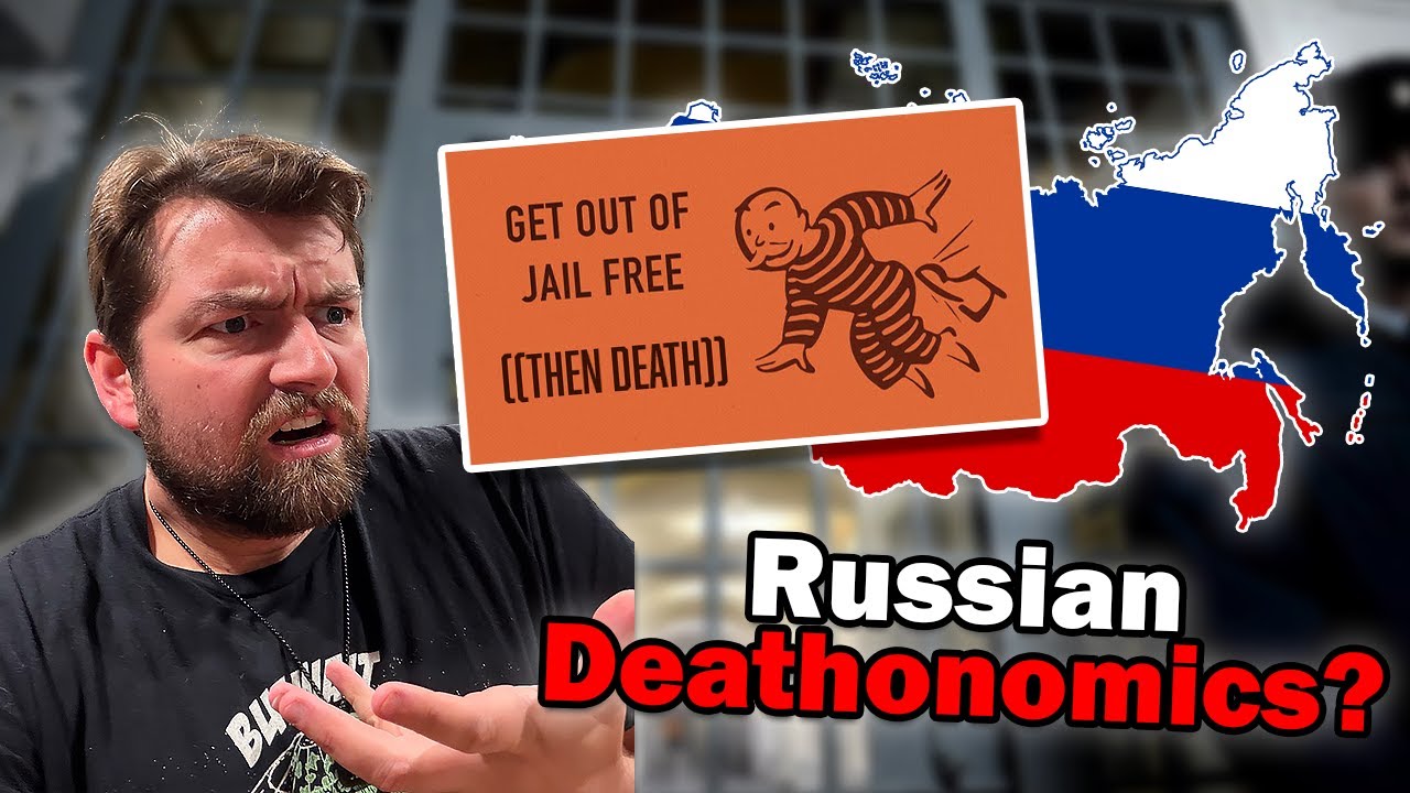 YouTube post by @historyofeverythingpodcast for TrovaTrip. Caption reads: How Deathonomics is Ruining Russia.