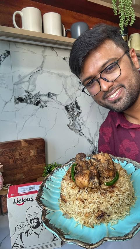Instagram post by @the_bong_gastronomist for Licious. Caption reads: [...] skills. ❤️ That’s why I still choose....