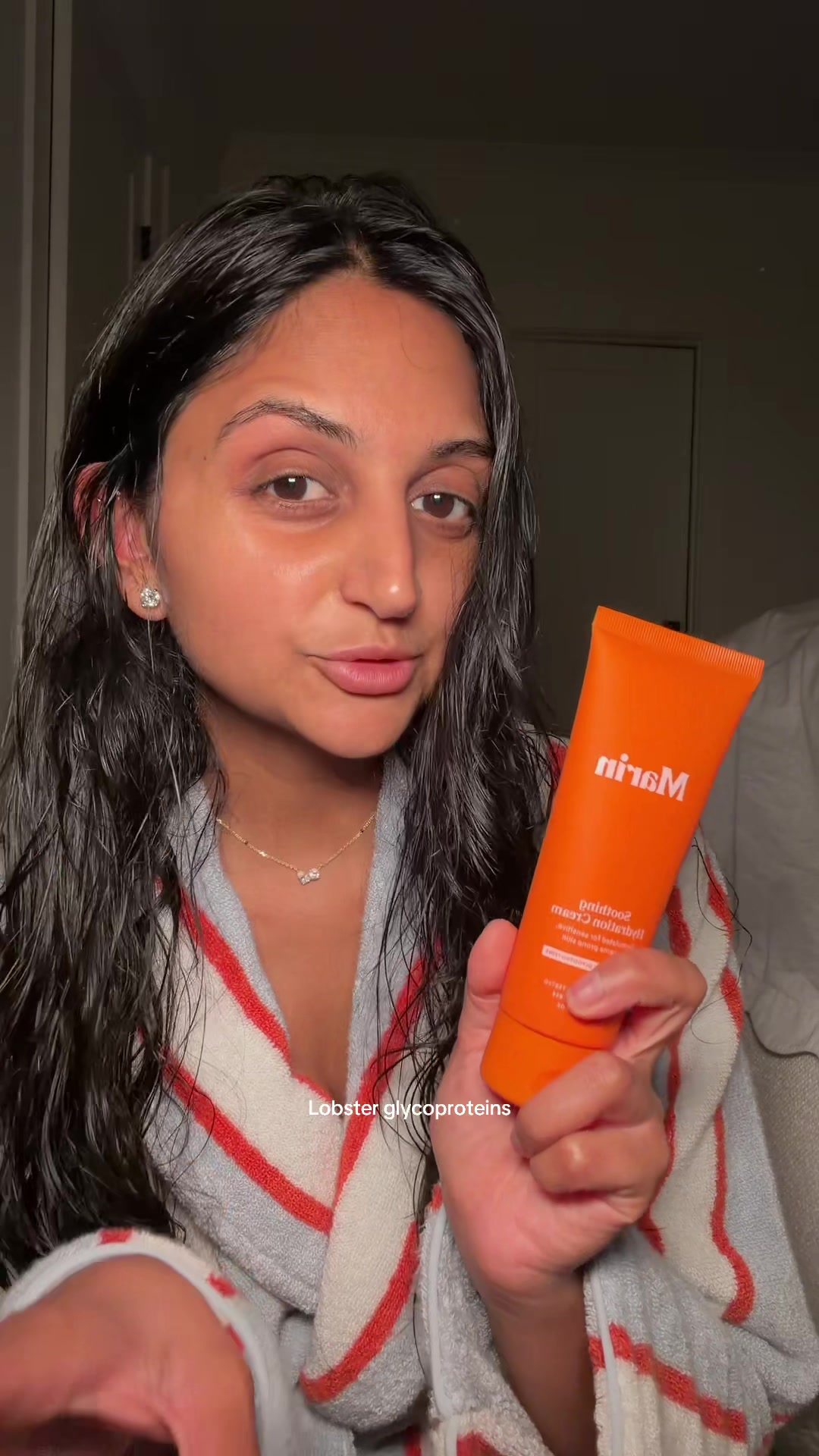 TikTok post by @trish.parekh for Marin Skincare. Caption reads: have been a huge fan of @Marin Skincare for years....