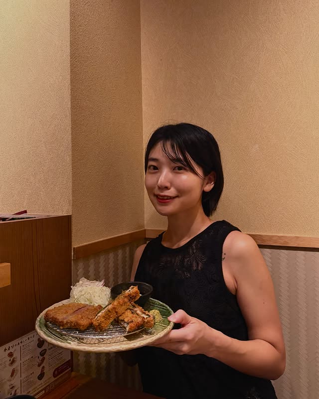 Instagram post by @hinasta__ for Gyukatsu Kyoto Katsugyu. Caption reads: [...] @gyukatsu_kyotokatsugyu _____ 📍Gyukatsu....