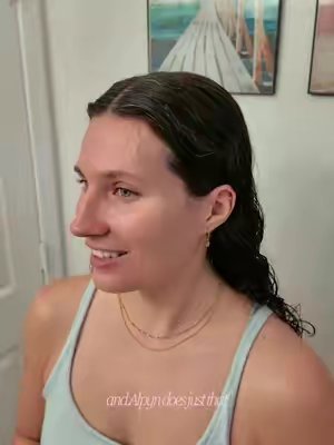TikTok post by @maria.ugcmedia for Alpyn Beauty. Caption reads: [...] routine is truly changing my life @Alpyn....