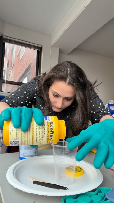 Instagram post by @maiahirschlab for Flashforge. Caption reads: [...] dress I’m developing. I’m using the....