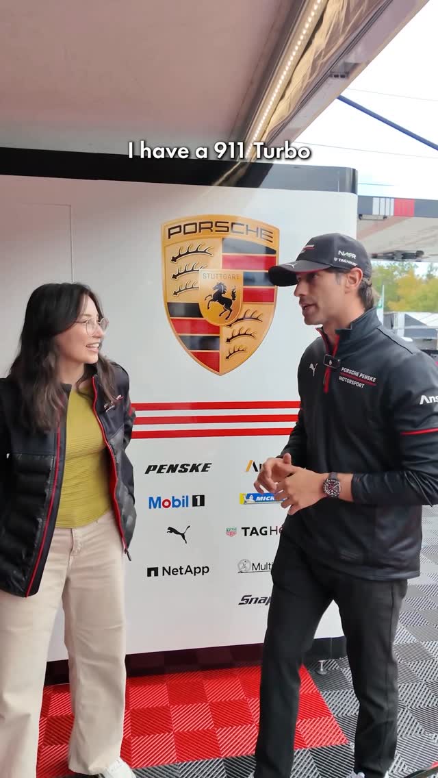 Instagram post by @f1elly for Porsche USA. Caption reads: My first Petit Le Mans in the books!✨ Congrats to....