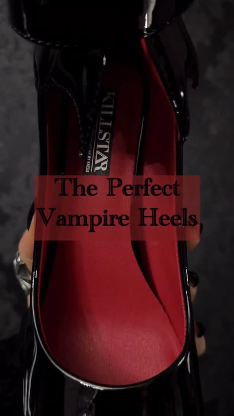 Instagram post by @fedebiancyshinoda for KILLSTAR. Caption reads: [...] • • • 🦇Heels *GIFTED by @killstar • • •....