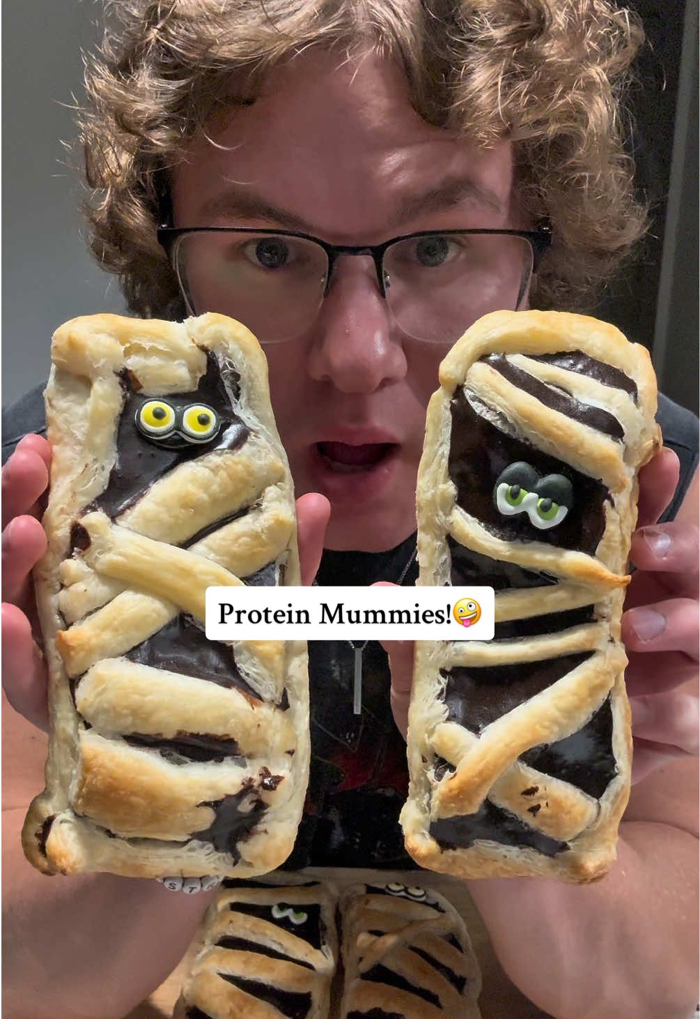 TikTok post by @cjspencerfit for RYSE Supplements. Caption reads: Protein Mummies!🤪 @RYSE Supplements Code: CJ....