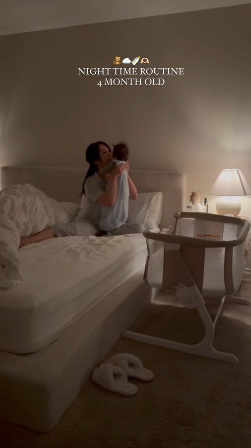 Instagram post by @conniecyang for Moshi Kids. Caption reads: Incorporating @playmoshikids to our bedtime....