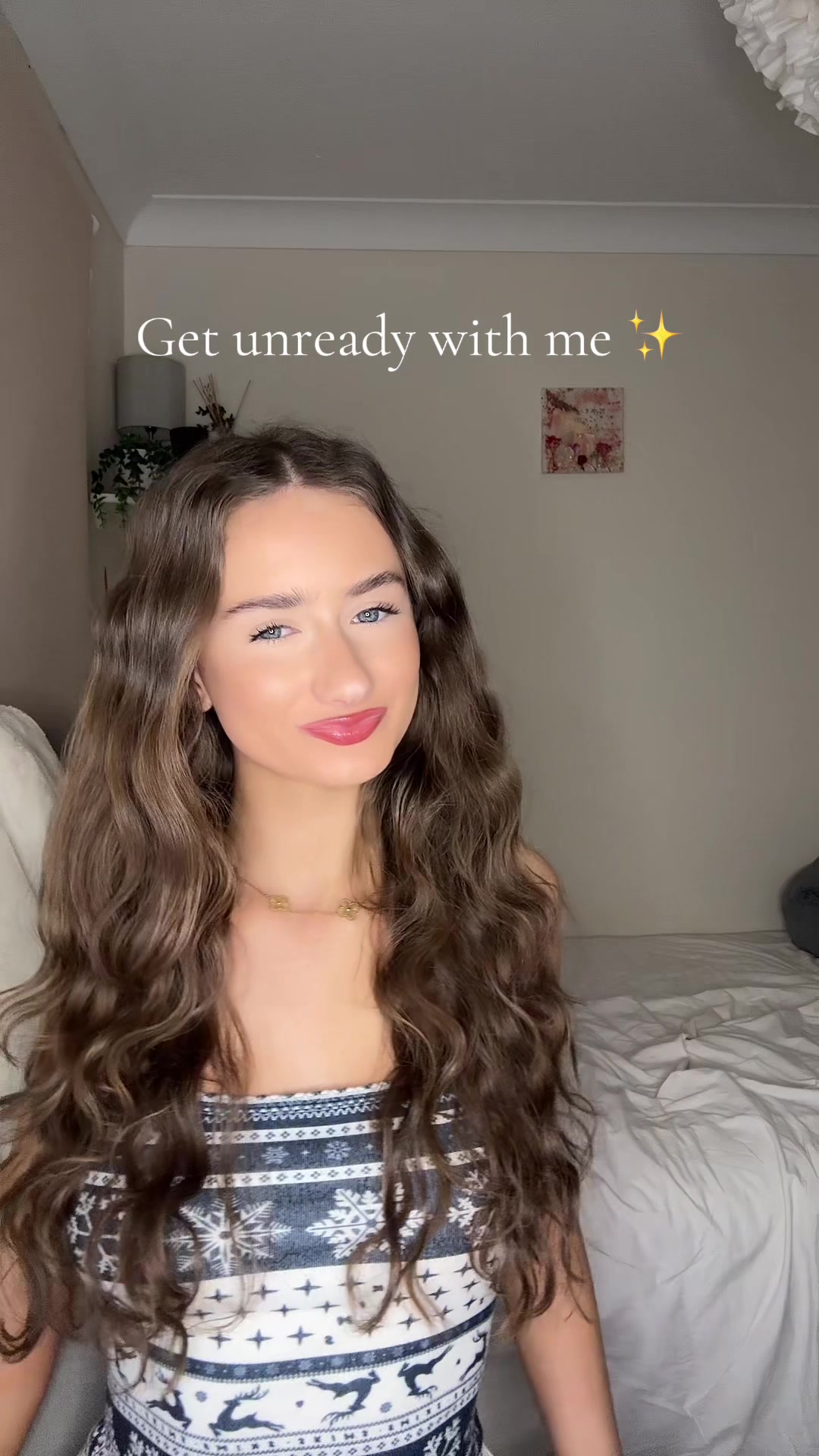 TikTok post by @lara_emily5 for Fat Cow Skin. Caption reads: Get unready with me 🤍 @Fat Cow Skincare @The....