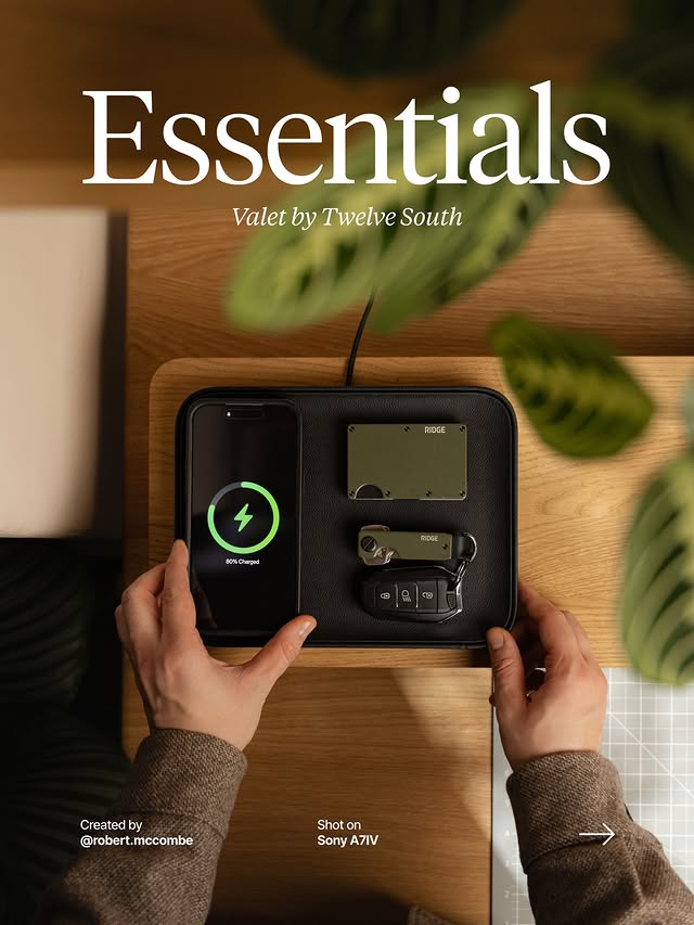 Instagram post by @robert.mccombe for Twelve South. Caption reads: [...] shot to date! I recently was sent by....