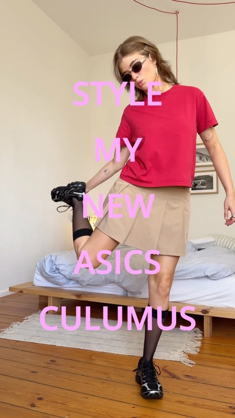 Instagram post by @maawue for ASICS SportStyle. Caption reads: AD Having fun styling my new Cumulus 16....