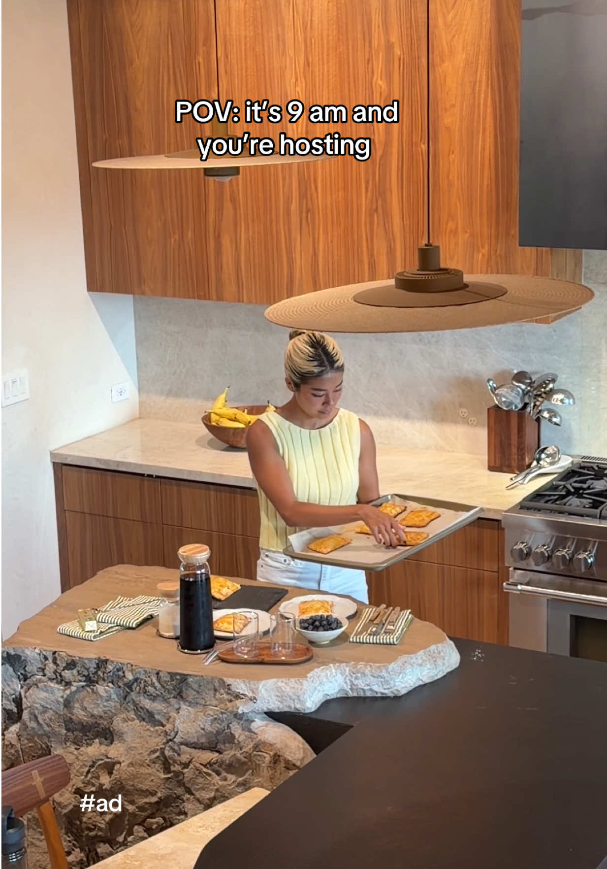 TikTok post by @rrayyme for KerrygoldUSA. Caption reads: #ad My version of a cozy fall pastry + drink set!....