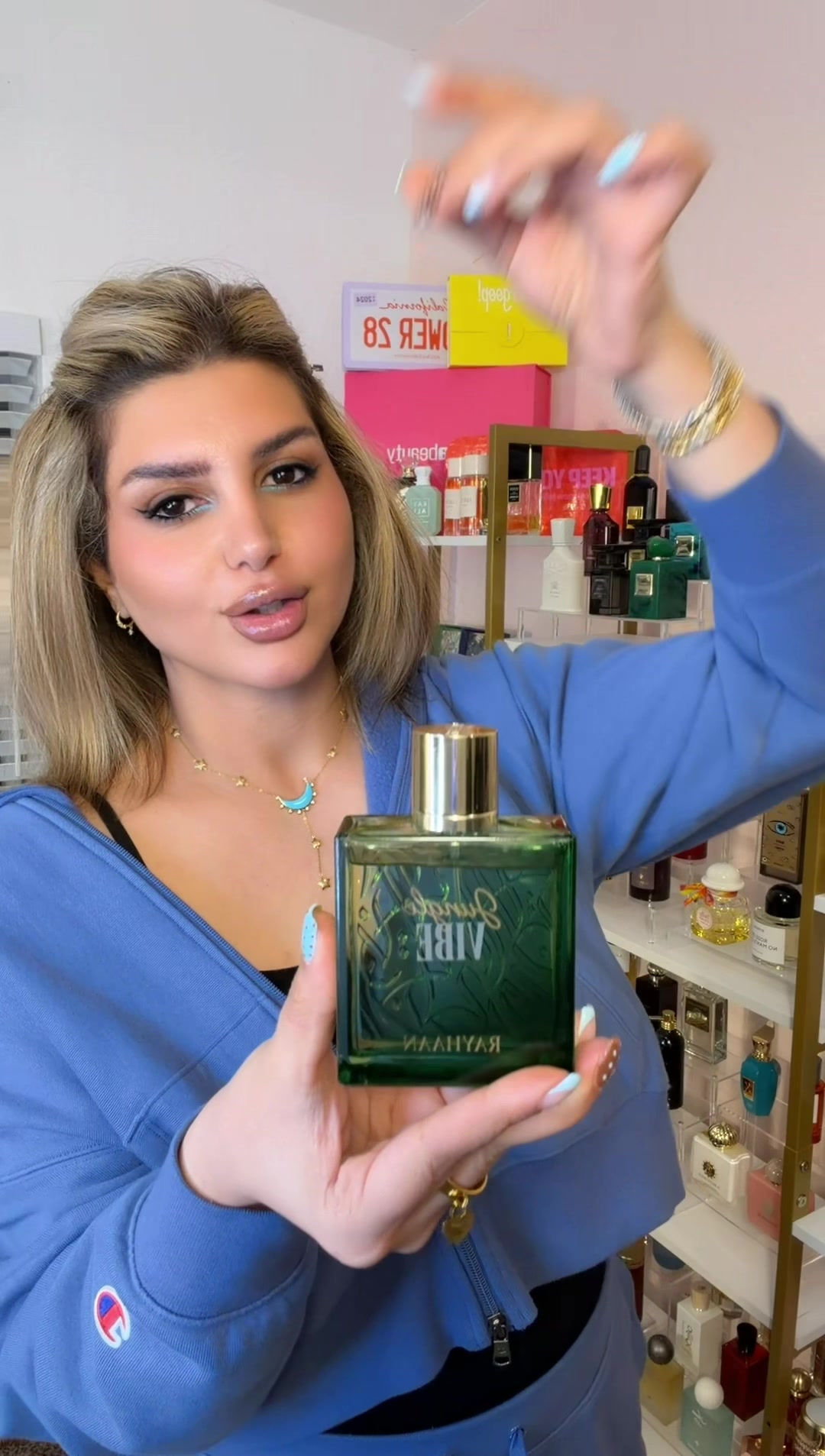 TikTok post by @discoverwithkarmel for Beauty House. Caption reads: [...] لعطر JUNGLE VIBE #junglevibeperfume....