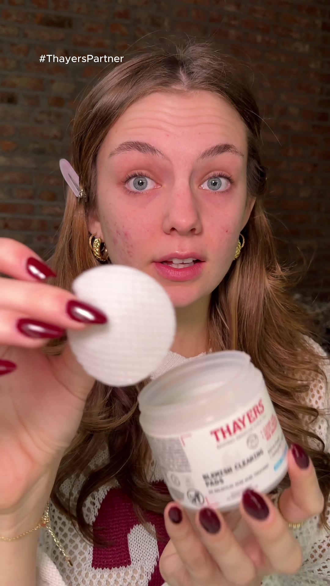 TikTok post by @margaret_kov for Thayers. Caption reads: luxury skincare for $10?? count me in😋 @Thayers....