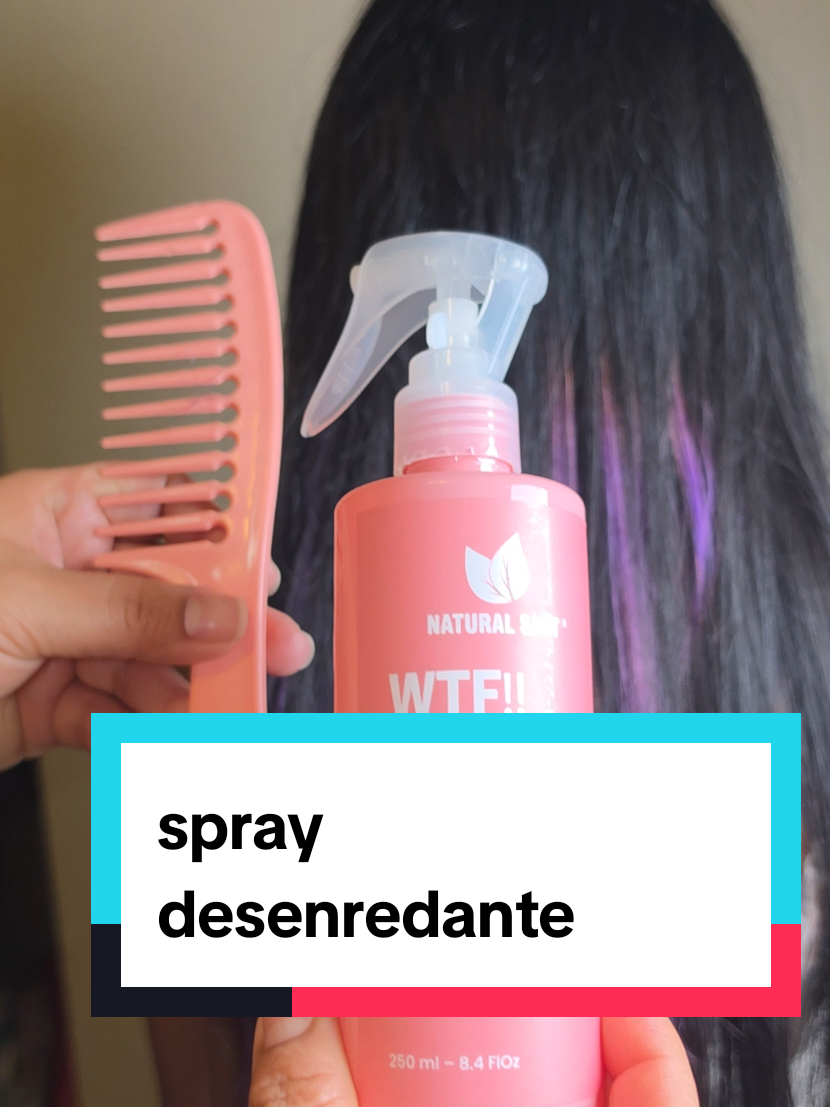 TikTok post by @flor_cruz_2 for Natural Sant México. Caption reads: spray desenredante #naturalsant #desenredante....