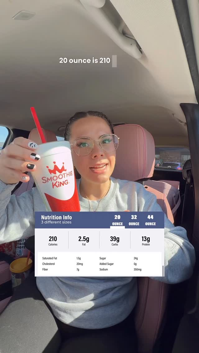 Instagram post by @jenna_bariatricbestie for Smoothie King. Caption reads: me 🤝 smoodies #smoothie #highprotein #lowsugar....