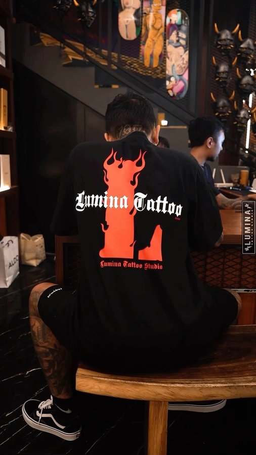 Instagram post by @dodepras_luminatattoo for EZ Tattoo Supply. Caption reads: So much fun. Full leg done at....