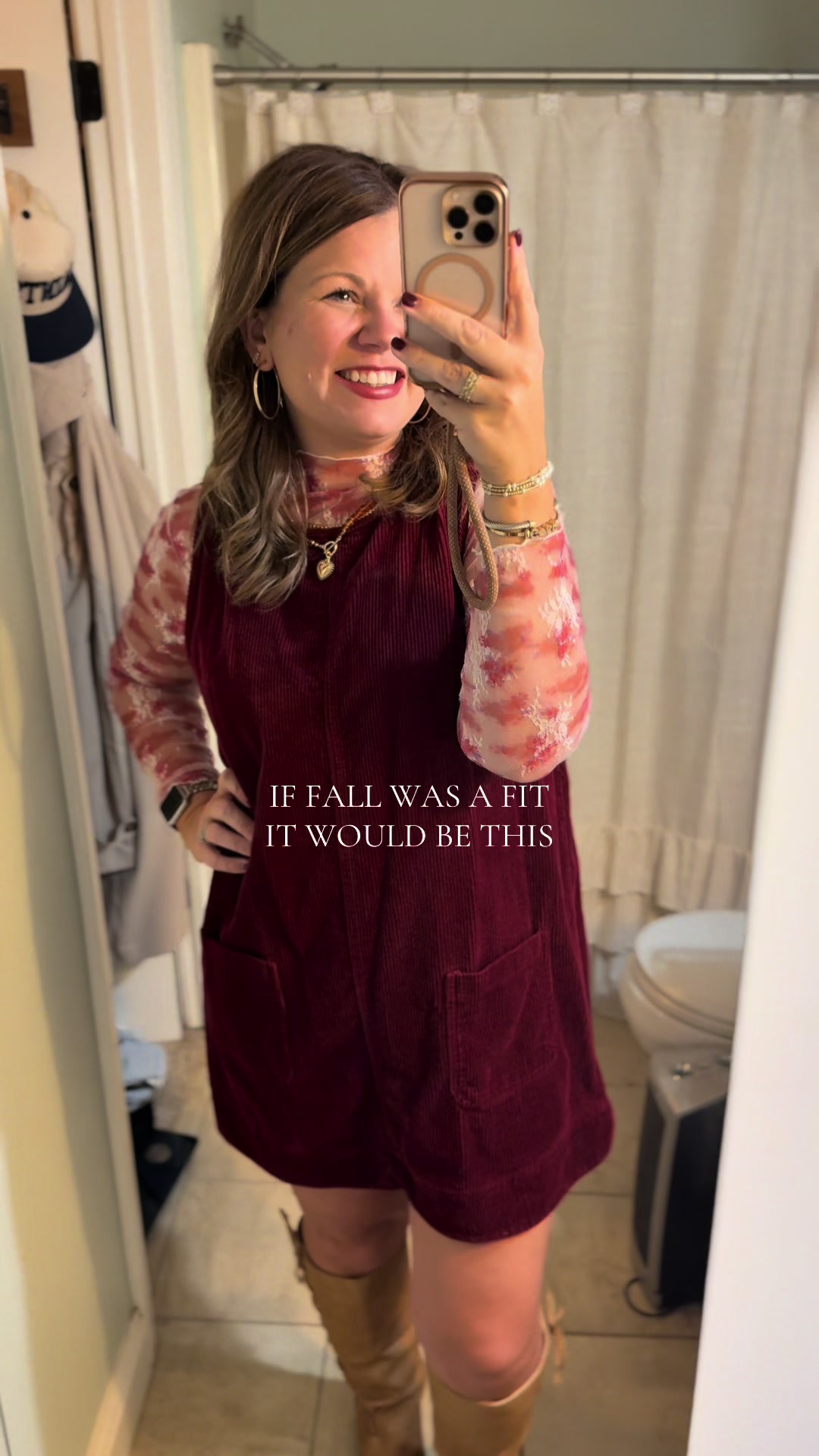 TikTok post by @cartedbycort for SCUSTY. Caption reads: [...] this dress... HELLO FALL FIT! 🥰🥰🥰 @SCUSTY....