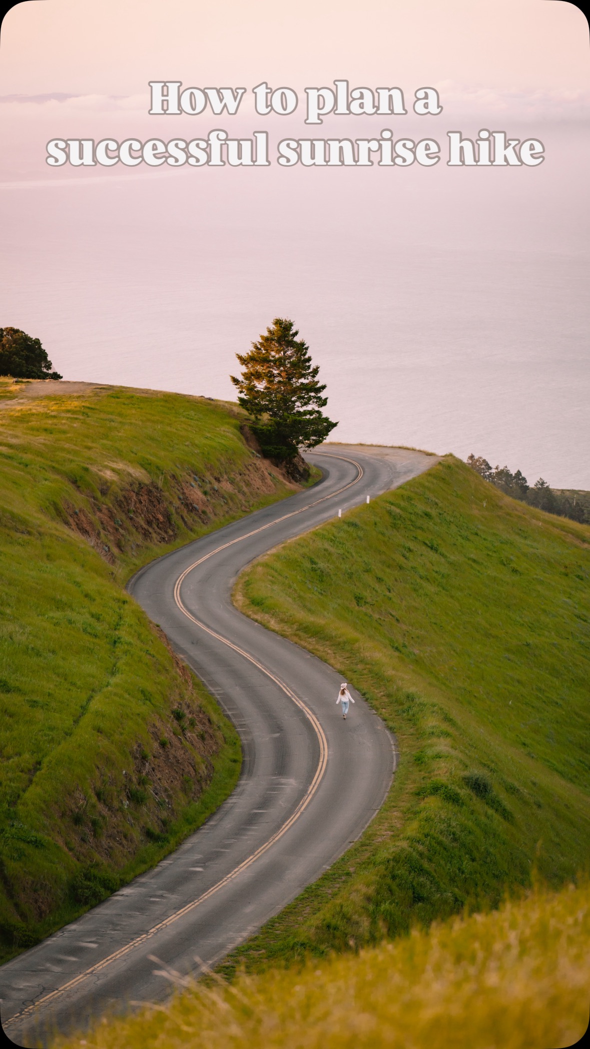 Instagram post by @sophie.explores_ for Go Raw. Caption reads: 🌅 How to prepare for a sunrise hike⬇️ [Ad]

⏰ Set....