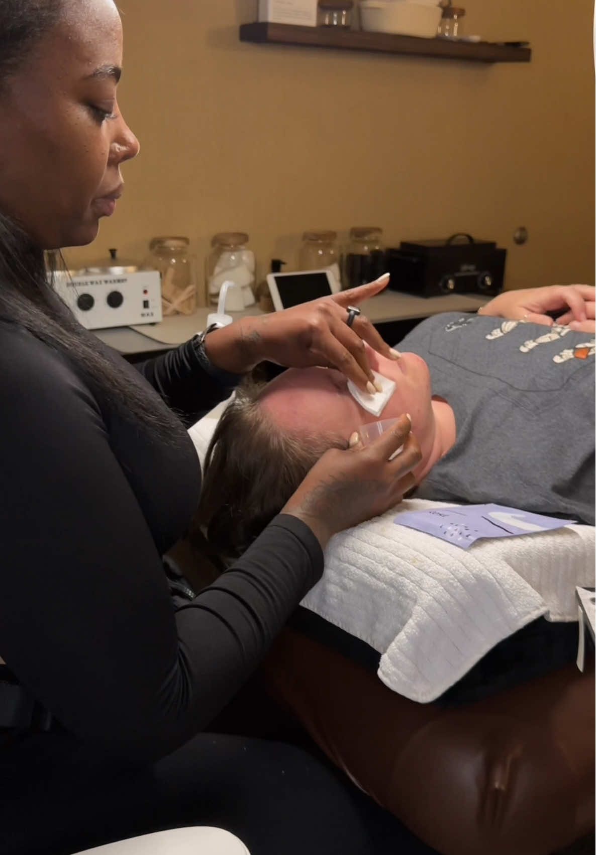 TikTok post by @moe.the.ceo for CorneaCare. Caption reads: [...] these self heating eye masks from....