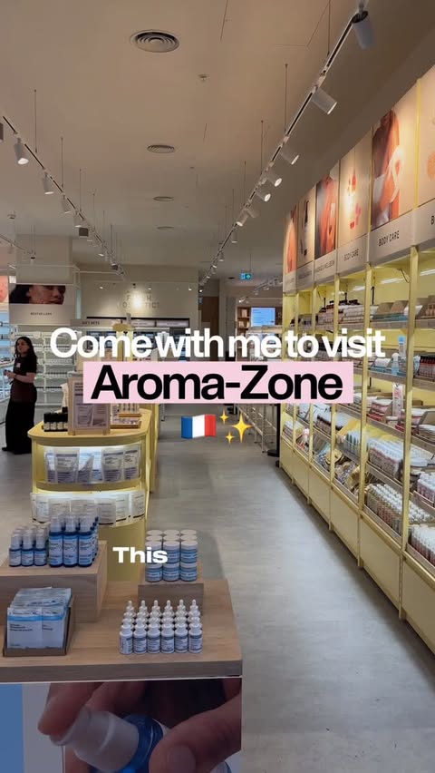 Instagram post by @dilbaghgill for Aroma-Zone. Caption reads: [...] transparency 🩶 — Loved visiting the....
