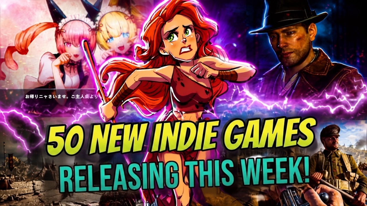 YouTube post by @IDreamofIndie for Stellar Blade. Caption reads: I Found 50 New Indie Games Releasing This Week!.