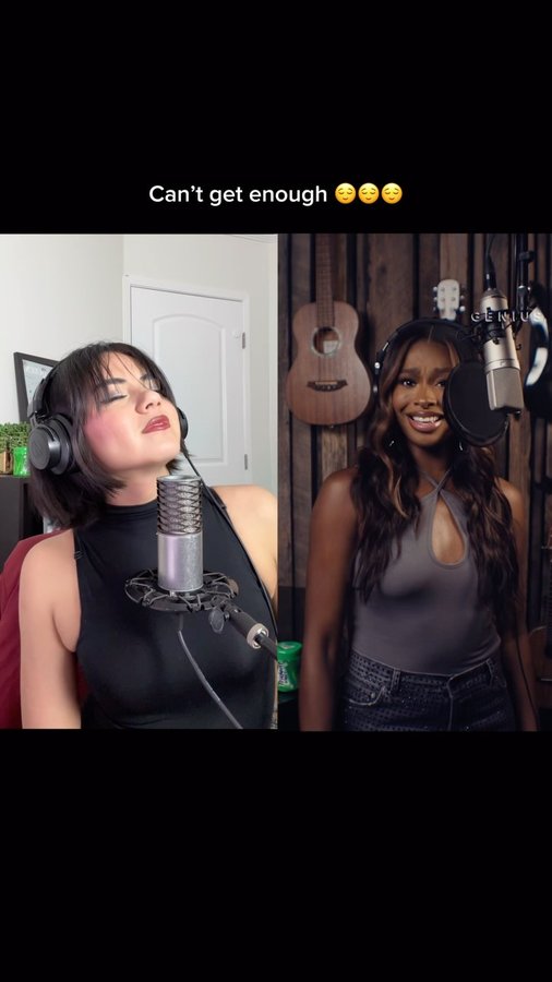 Instagram post by @ninaannnelson for Genius. Caption reads: [...] open verse w @cocojones 🙂‍↕️ thanks @genius....