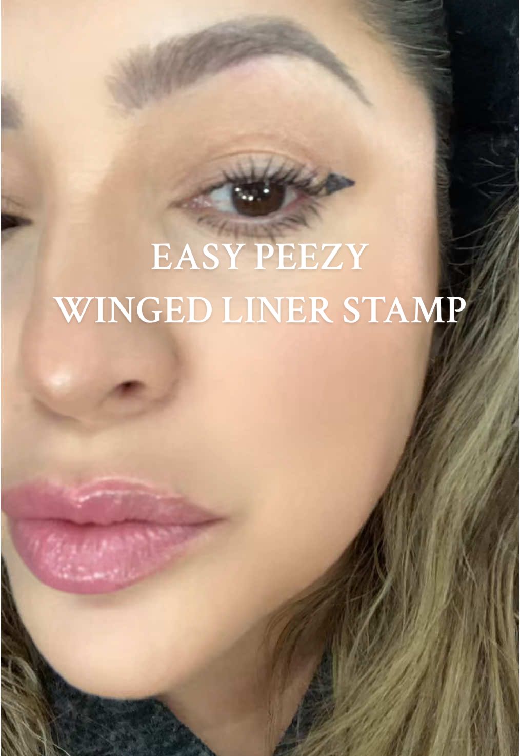 TikTok post by @sandrad_latinacreator for DUcare Beauty. Caption reads: The EASIEST Winged Liner!! @DUcare beauty #wing....