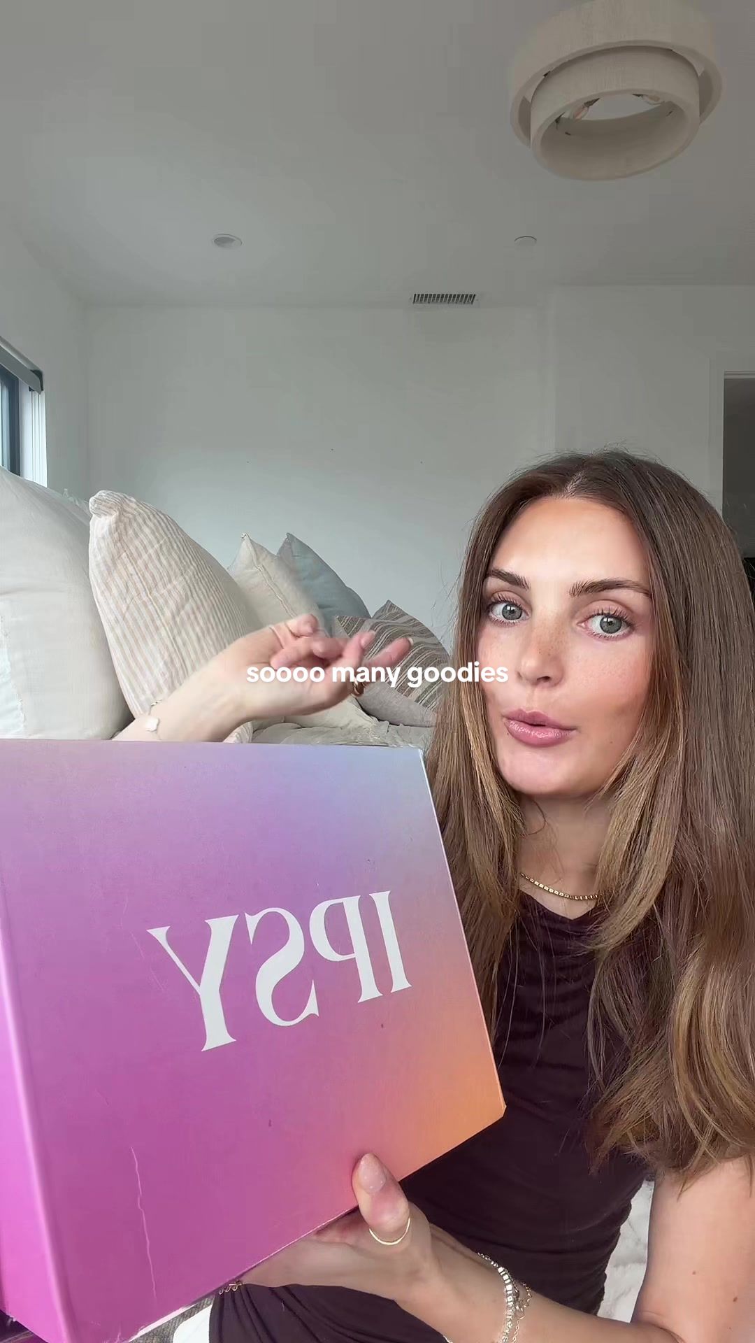 TikTok post by @aspynovard for bareMinerals. Caption reads: [...] with on YouTube 🥹🫶🏼 @Too Faced....