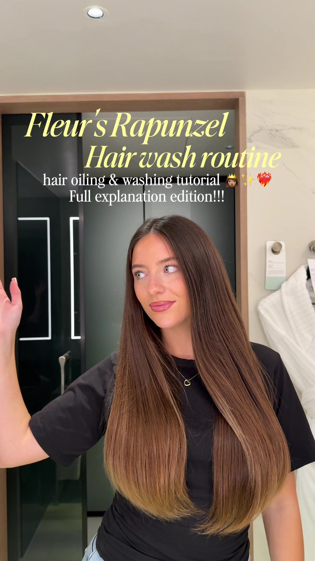 TikTok post by @fleureleanorgreen for Nature Spell. Caption reads: [...] age and any hair type can do this 👸🏽❤️‍🔥✨....