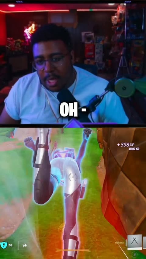 Instagram post by @klarque_clint for Fortnite. Caption reads: ➡️ #EpicPartner Fortnite Season 4 override added....