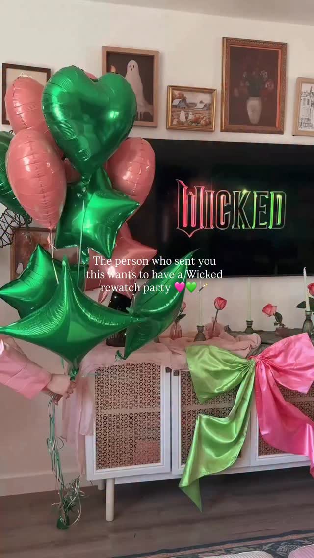 Instagram post by @flashesofstyle for Betty Crocker. Caption reads: The Elphaba to my Glinda 🩷💚 This is your sign to....