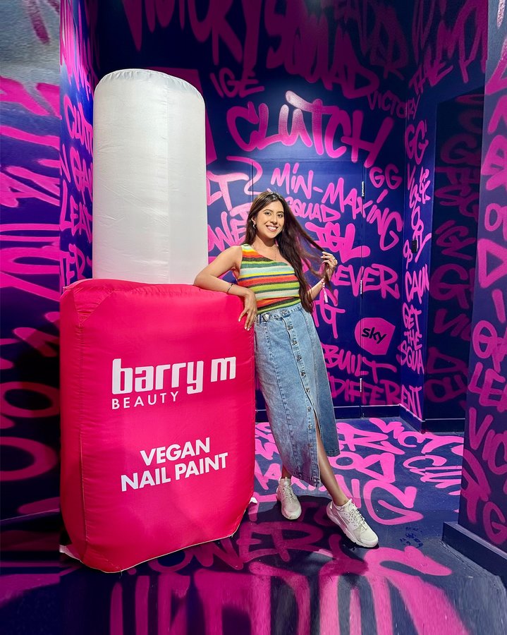 Instagram post by @mahisarna for Barry M. Caption reads: 💅🏼 🧚🏽‍♀️ 🌱 A Summer afternoon with....