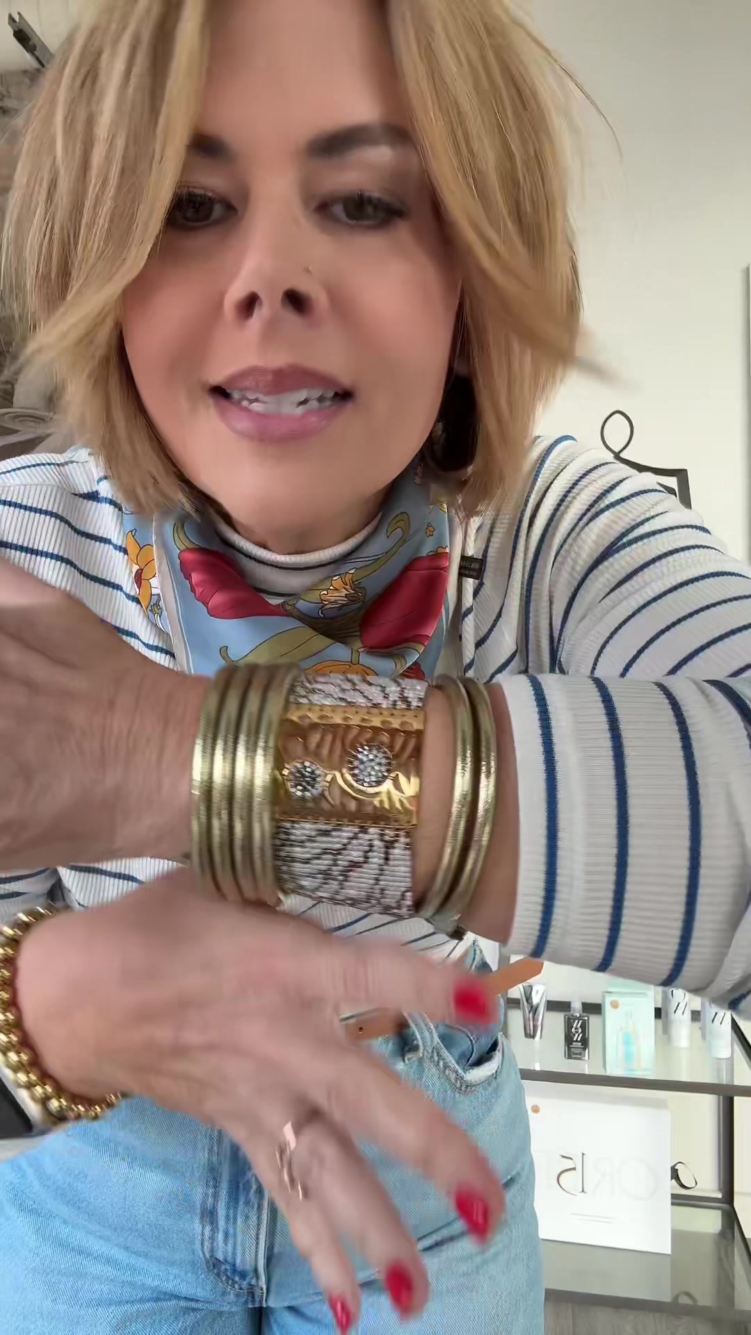 TikTok post by @jennifer.mire for BuDhaGirl. Caption reads: @BuDhaGirl these bracelets are worth the hype,....