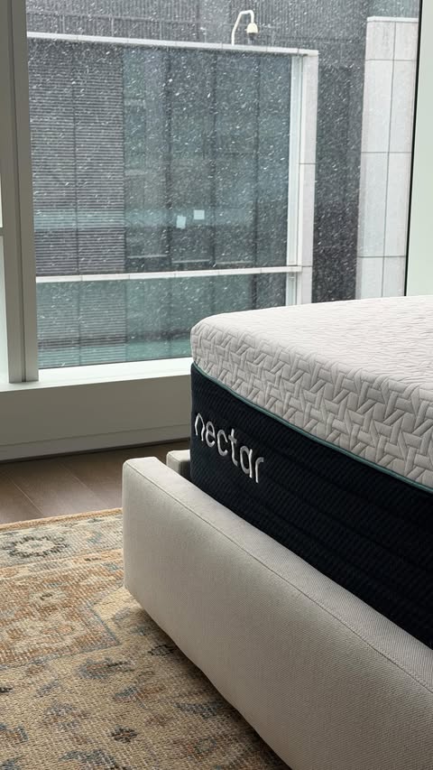Instagram post by @catherineeebs for Nectar Sleep. Caption reads: [...] our thoughts on Nectar — we LOVE our....