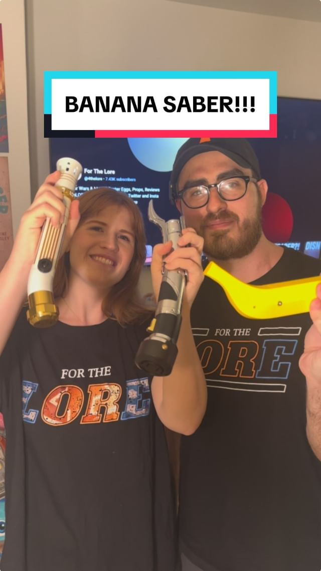 Instagram post by @4thelore for ArtSabers. Caption reads: This #saber from @ARTSABERS is a SLIPPERY slope....