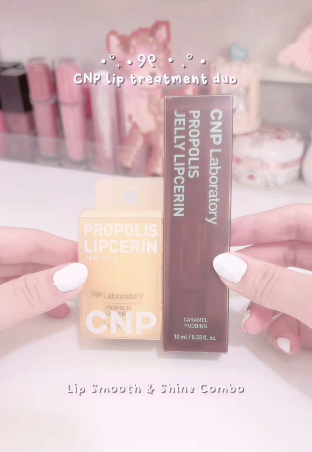 TikTok post by @jennny.512 for CNP Laboratory US. Caption reads: hydration + glossy lips = obsessed 🍯✨ if your....