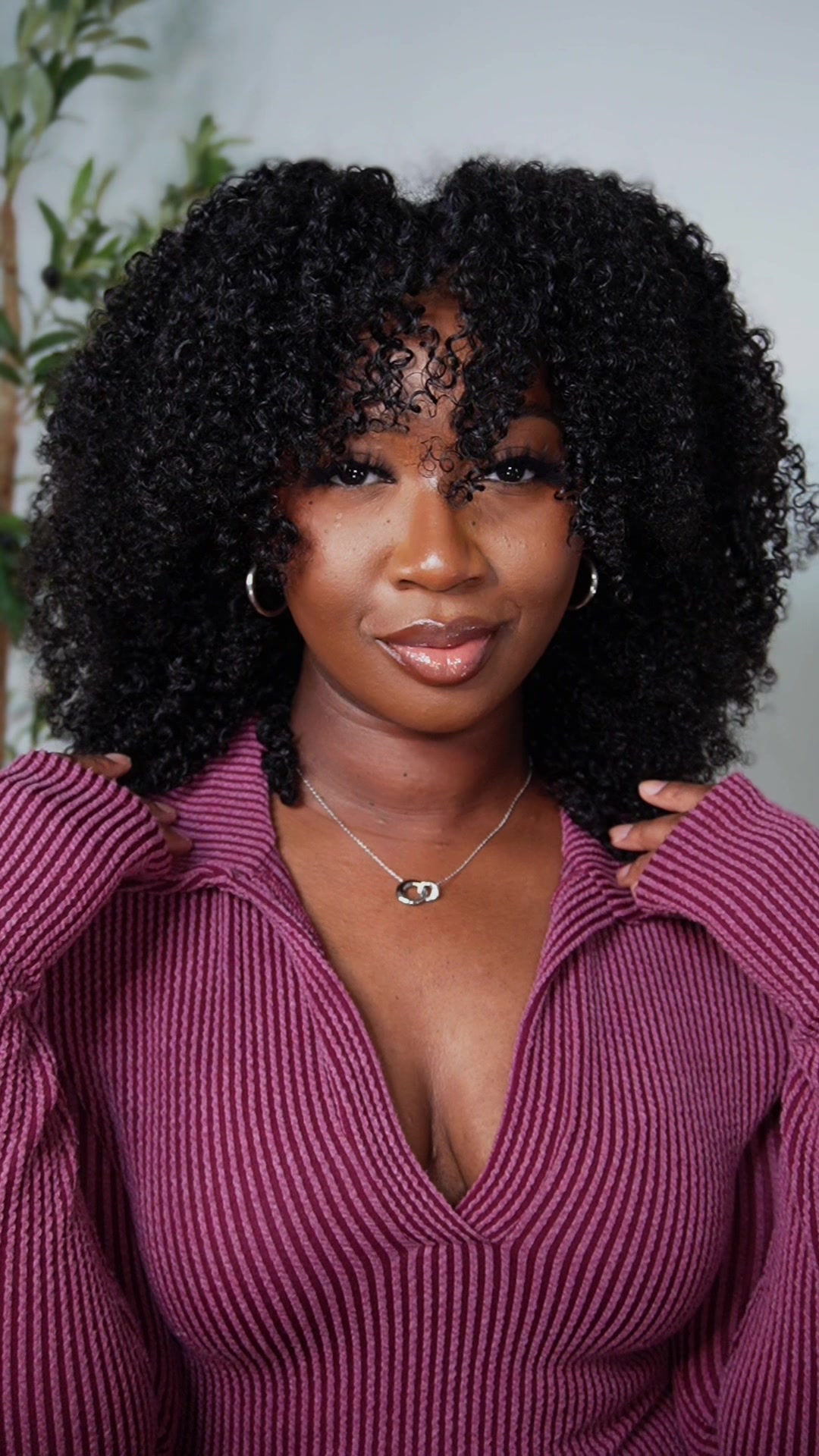 TikTok post by @tandotson for OQHAIR. Caption reads: No leave out V Part wig install! Super easy! Super....