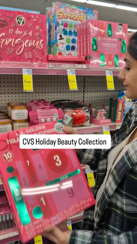 Instagram post by @world_of_erish for CVS. Caption reads: Head to CVS for all your holiday beauty + gifting....