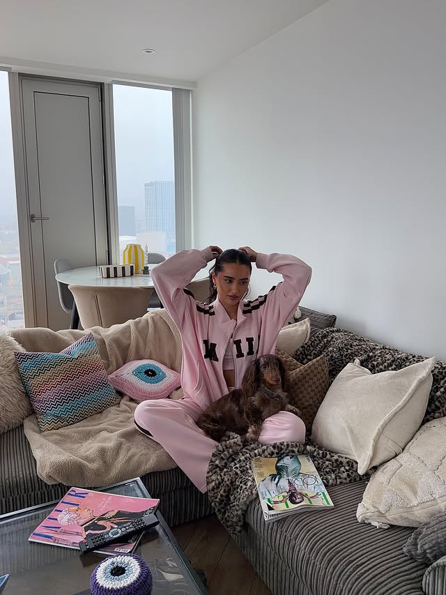 Instagram post by an influencer for KAIIA. Caption reads: [...] a girls world duh💅🏼🐕🩰💭 @kaiiathelabel....