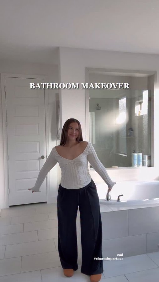 Instagram post by @miks_pics for Charmin. Caption reads: #ad #Charminpartner upgrading our bathroom
AND our....