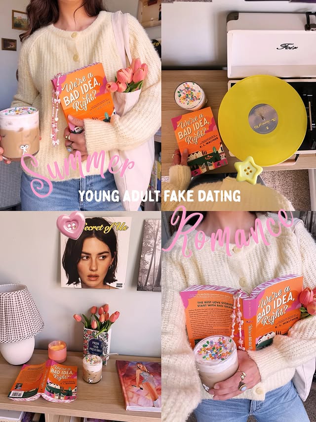 Instagram post by @bookloveraly for Underlined. Caption reads: [...] summer romance? say less! 🌊🧡🐚....