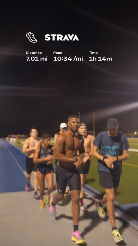 Instagram post by @runningwithlucho for Strava. Caption reads: [...] 185 bpm. That’s exactly why I use Strava....
