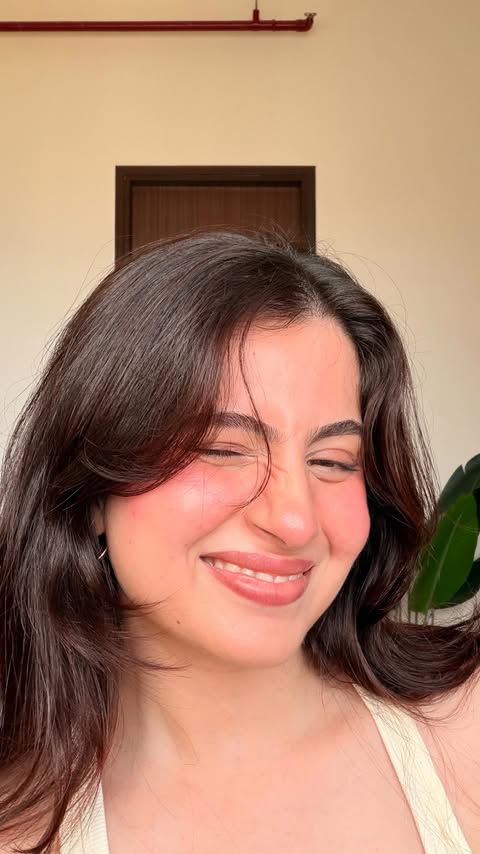 Instagram post by @vamakshimagotra for Kay Beauty. Caption reads: Current mood: glazed, dewy, and a little obsessed....