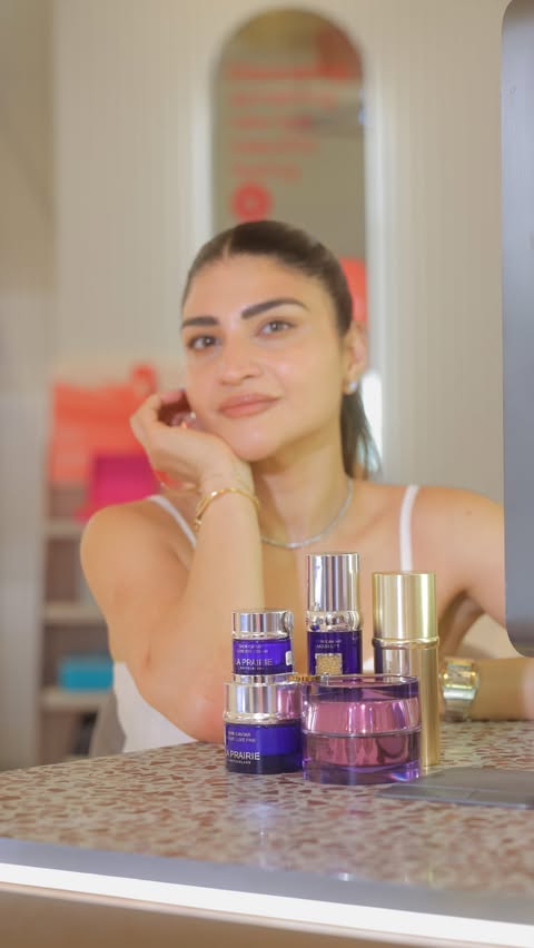Instagram post by @kat_diaries for LUXASIA. Caption reads: [...] brands, tira beauty] #LaPrairieXTira....