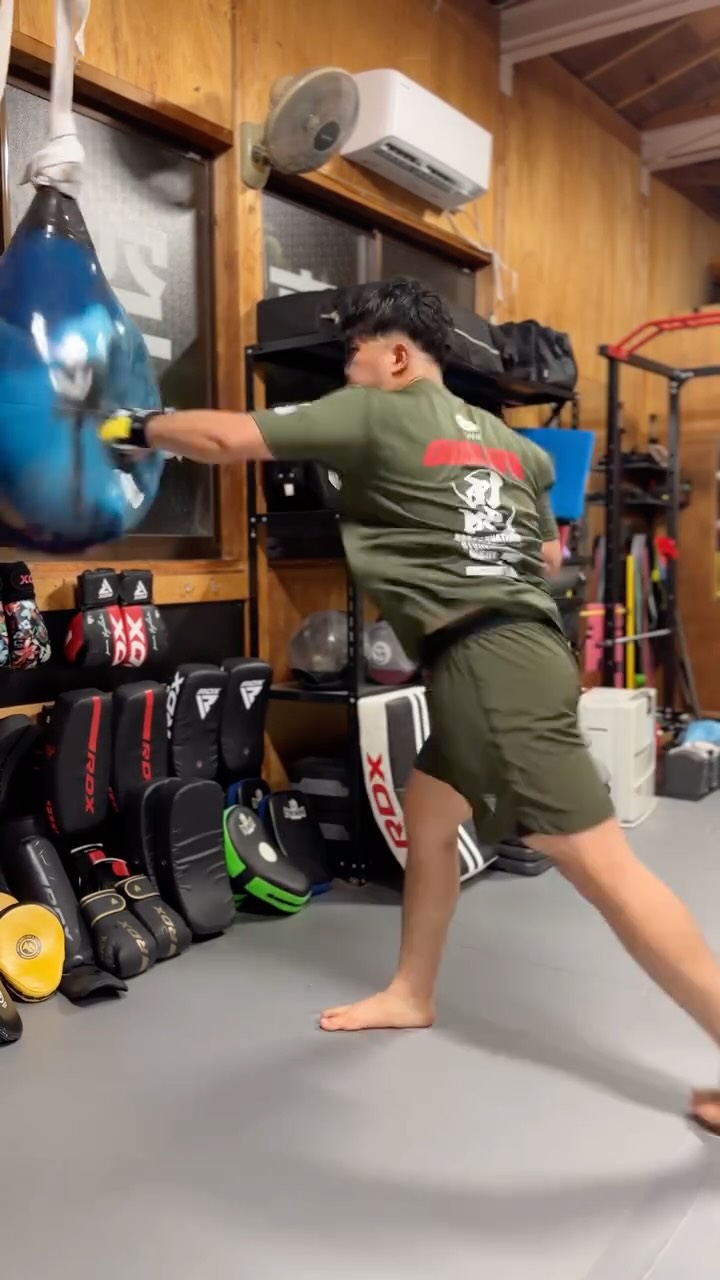 Instagram post by @jp_karate for RDX Sports. Caption reads: 𝗙𝗼𝗰𝘂𝘀𝗲𝗱‥ 𝗧𝗵𝗮𝘁'𝘀 𝗺𝘆 𝗷𝗼𝗯 𝗔𝗻𝗱....