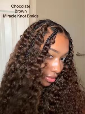 TikTok post by @christinarianaxo for Mamushow Hair. Caption reads: [...] brown girly now????? 🤎 HAIR: @Mamushow Hair....