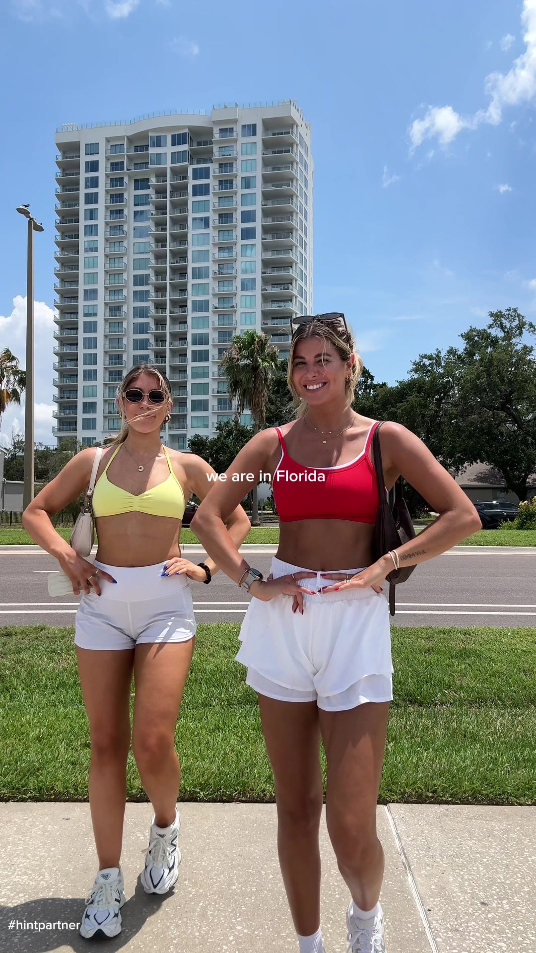 TikTok post by @califullerfit for hint. Caption reads: Walk & talks with @hint water ® make staying....