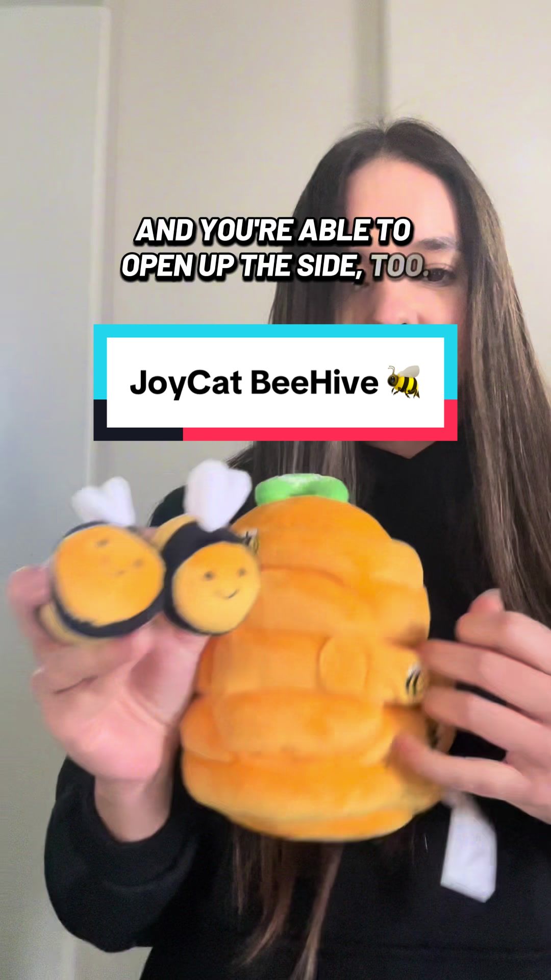TikTok post by @momof4.66 for JoyCat. Caption reads: This beehive from @Joycat Toys was too cute to....