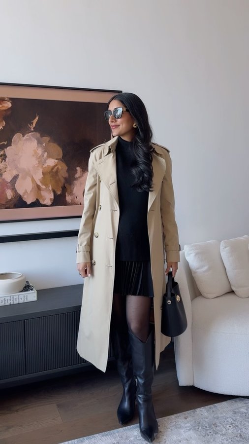 Instagram post by @suneetmaanthind for Marc Fisher. Caption reads: GRWM | six months pregnant
Outfit linked on....