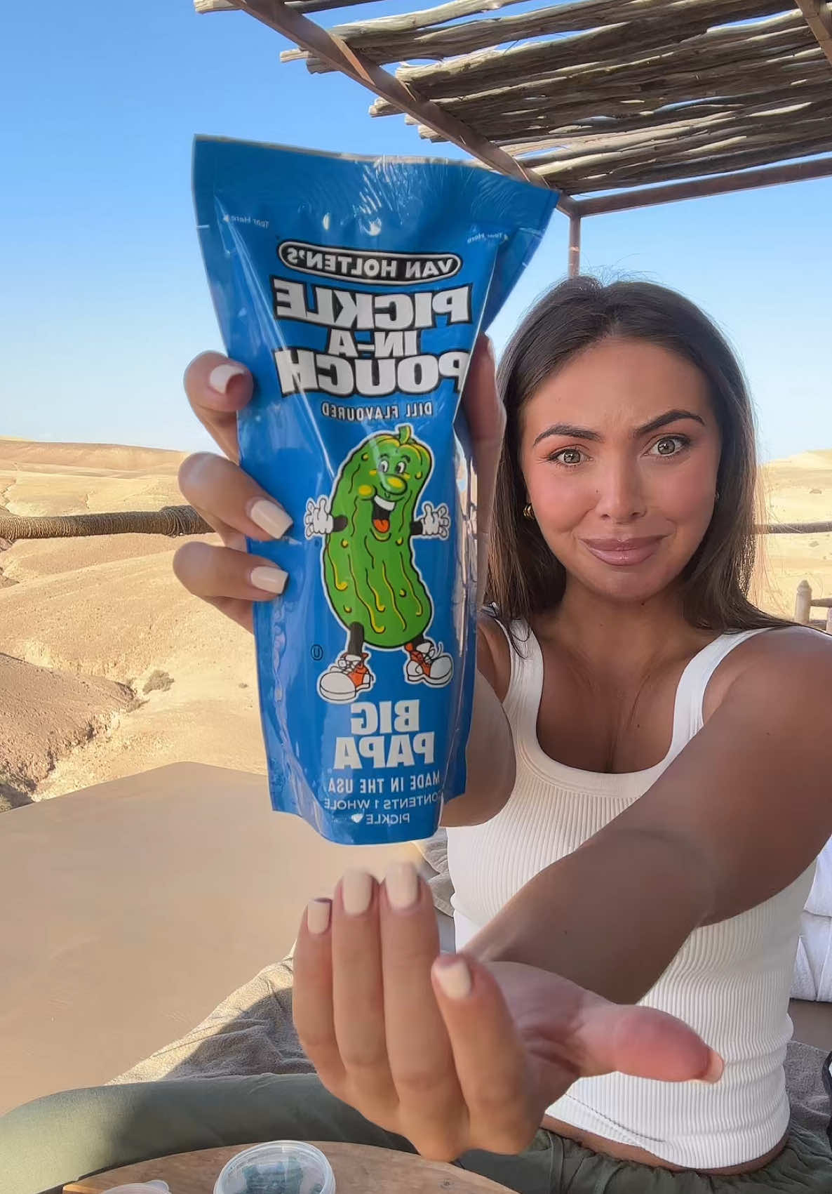 TikTok post by @lowrievans_ for ChamoyGuysUK. Caption reads: @ChamoyGuysUK thanks 4 my desert essential🤤🤤 Can....