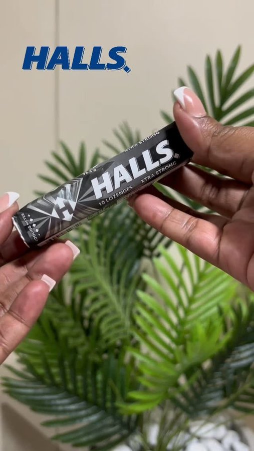Instagram post by @desree_h_ for Halls. Caption reads: [...] wild, but I’m breathing through it with....
